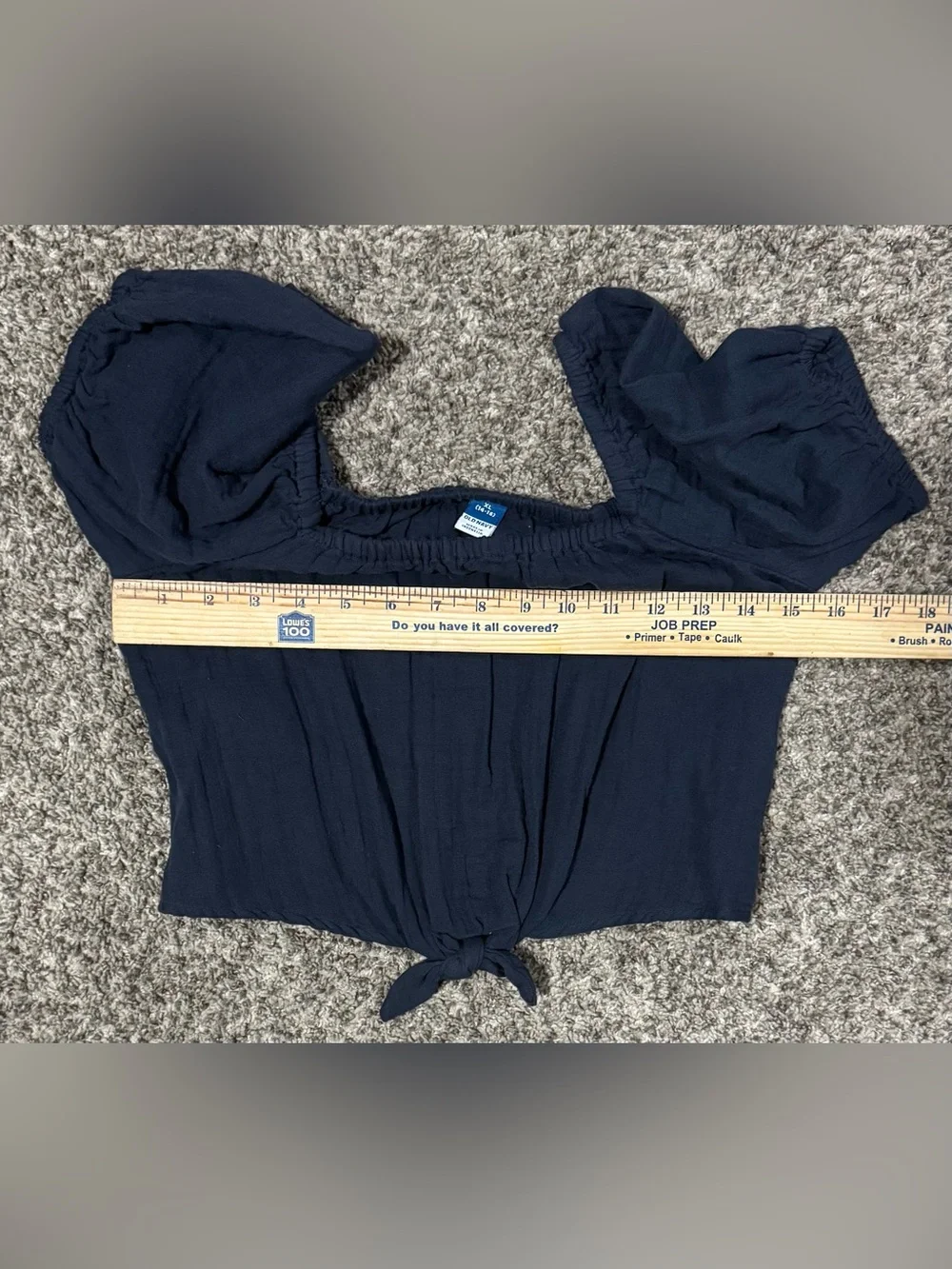 Old Navy Girls Puff-Sleeve Double-Weave Tie-Knot Top! Size XL.